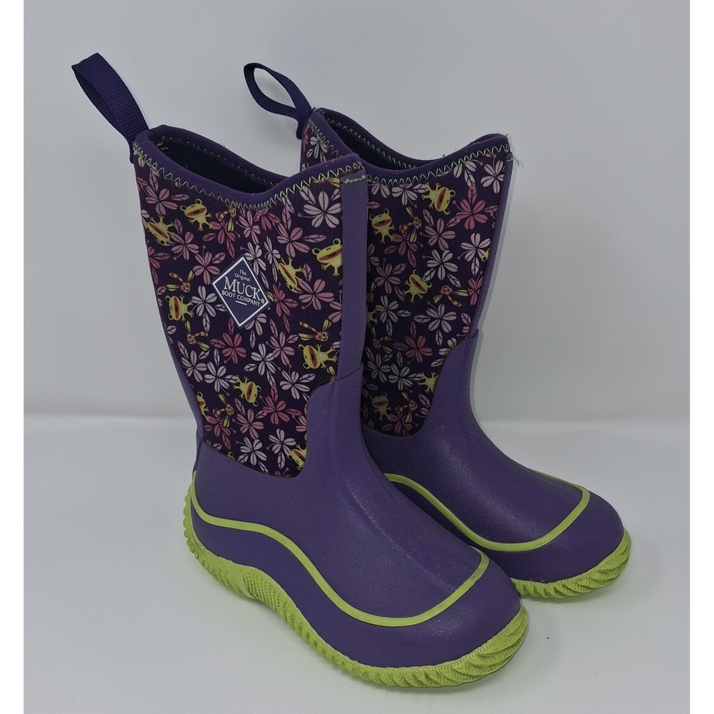 Girls Pink  patterned Muck boots Size11